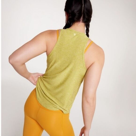 Calia Lustralux Light Green Heather Cutaway Athletic Tank Top - Size XS - Picture 2 of 10